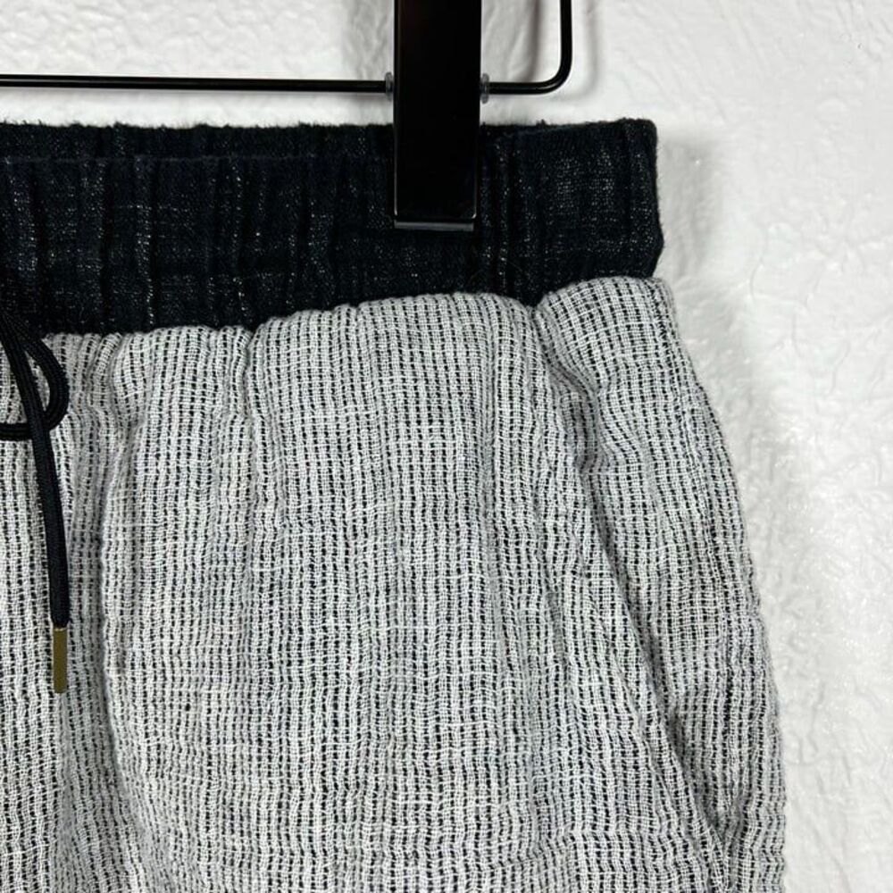 Madewell Comfy Linen Cotton Drawstring Pocket Shorts Black White Size Small - Picture 6 of 12